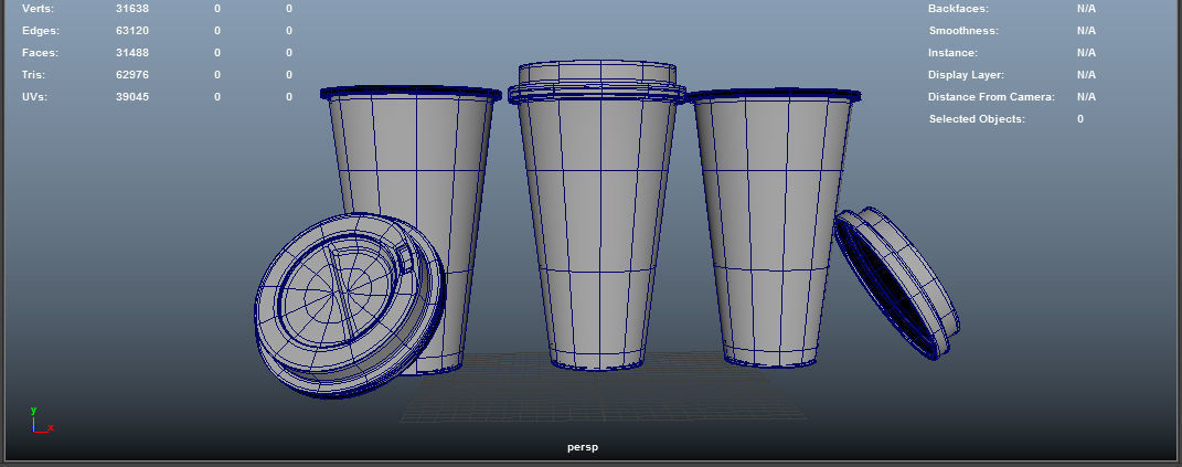 3D Coffee Cups Model 3D model_4