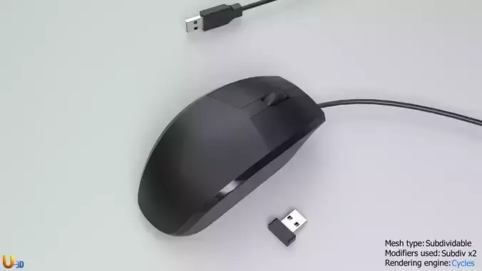 Generic Office PC Mouse 3D model
