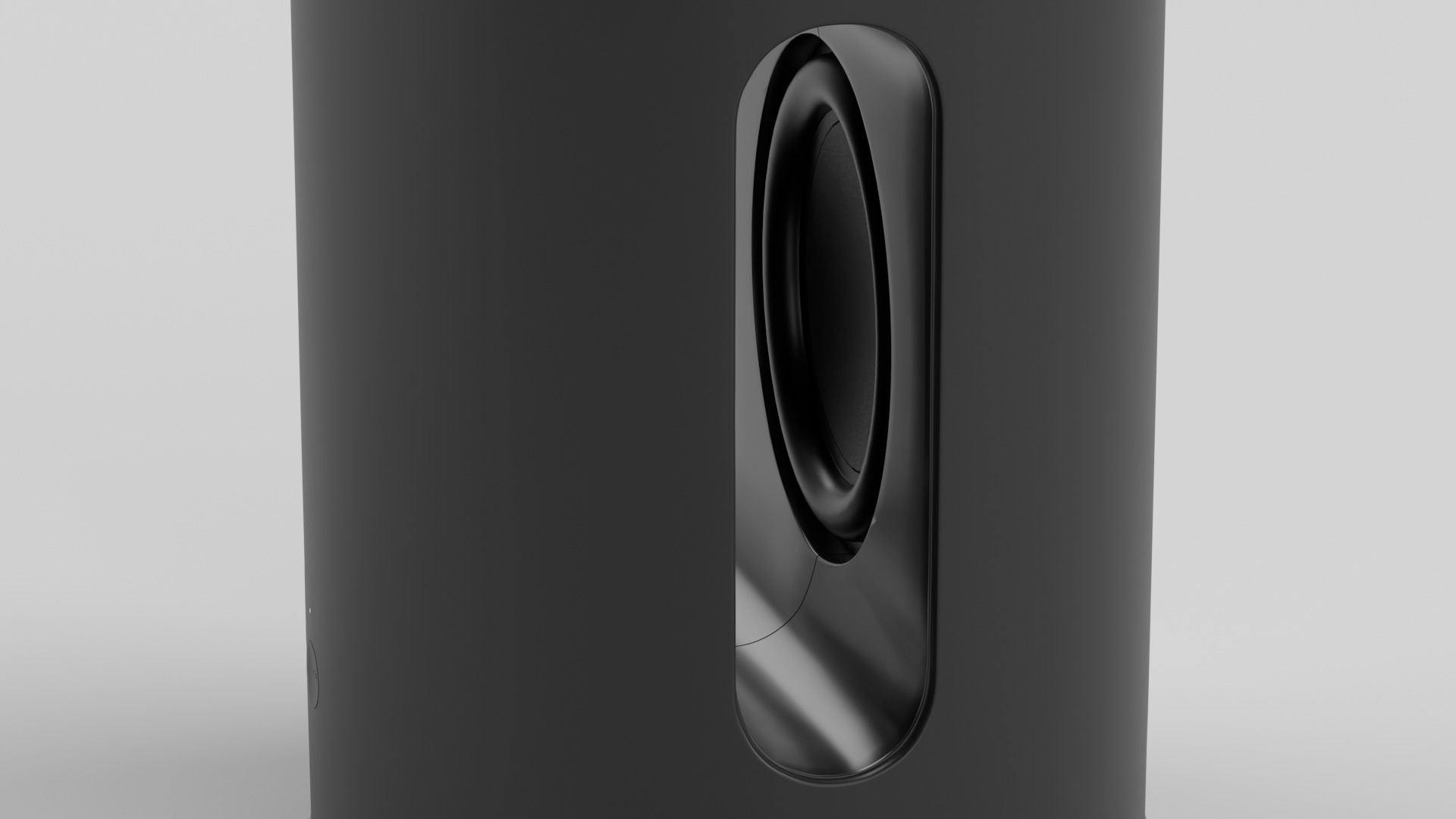 Wireless Subwoofer Black Low-poly 3D model_4