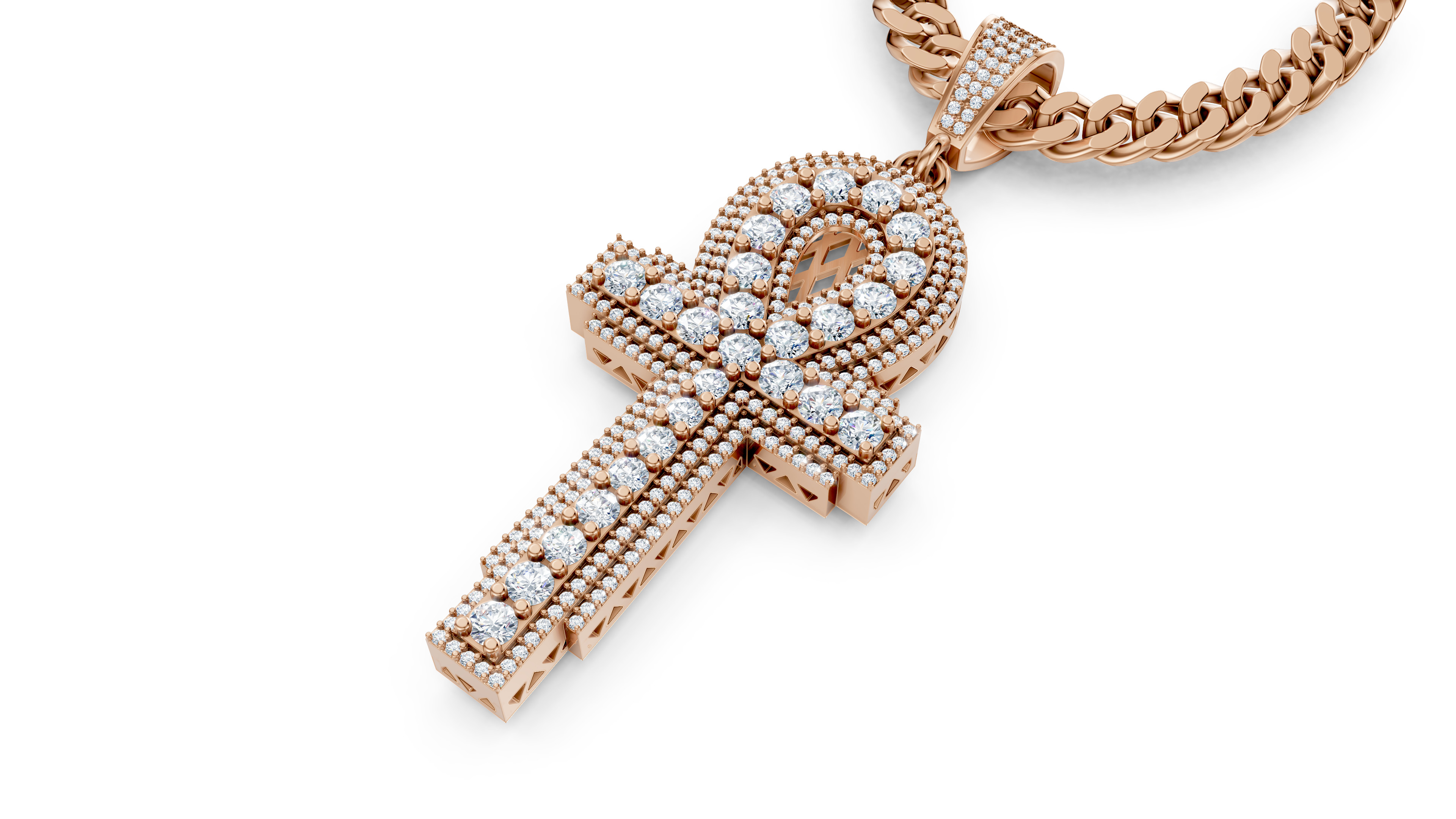 DIAMOND CROSS PENDANT 3D print Model 3D print model_3