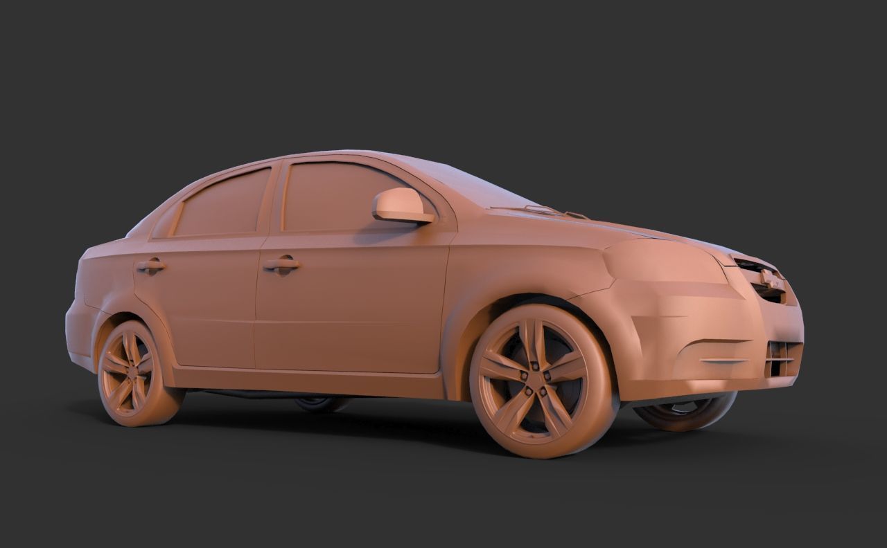 Chevrolet Aveo 3D print model_2
