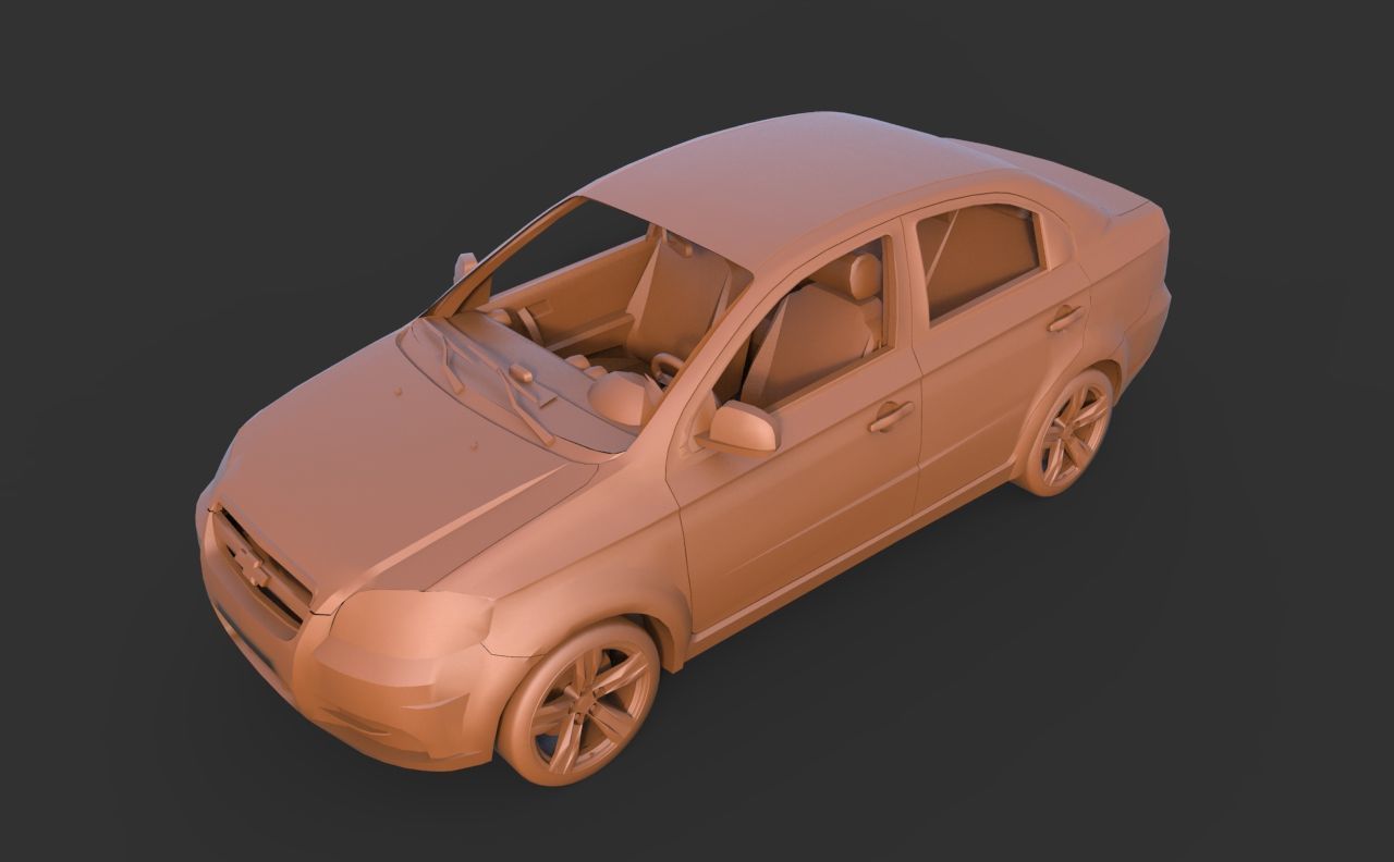Chevrolet Aveo 3D print model_5