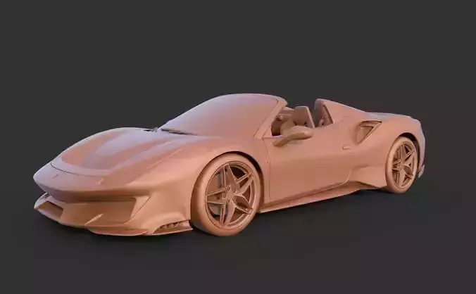 Ferrari 488 Pista Spider 3D print model