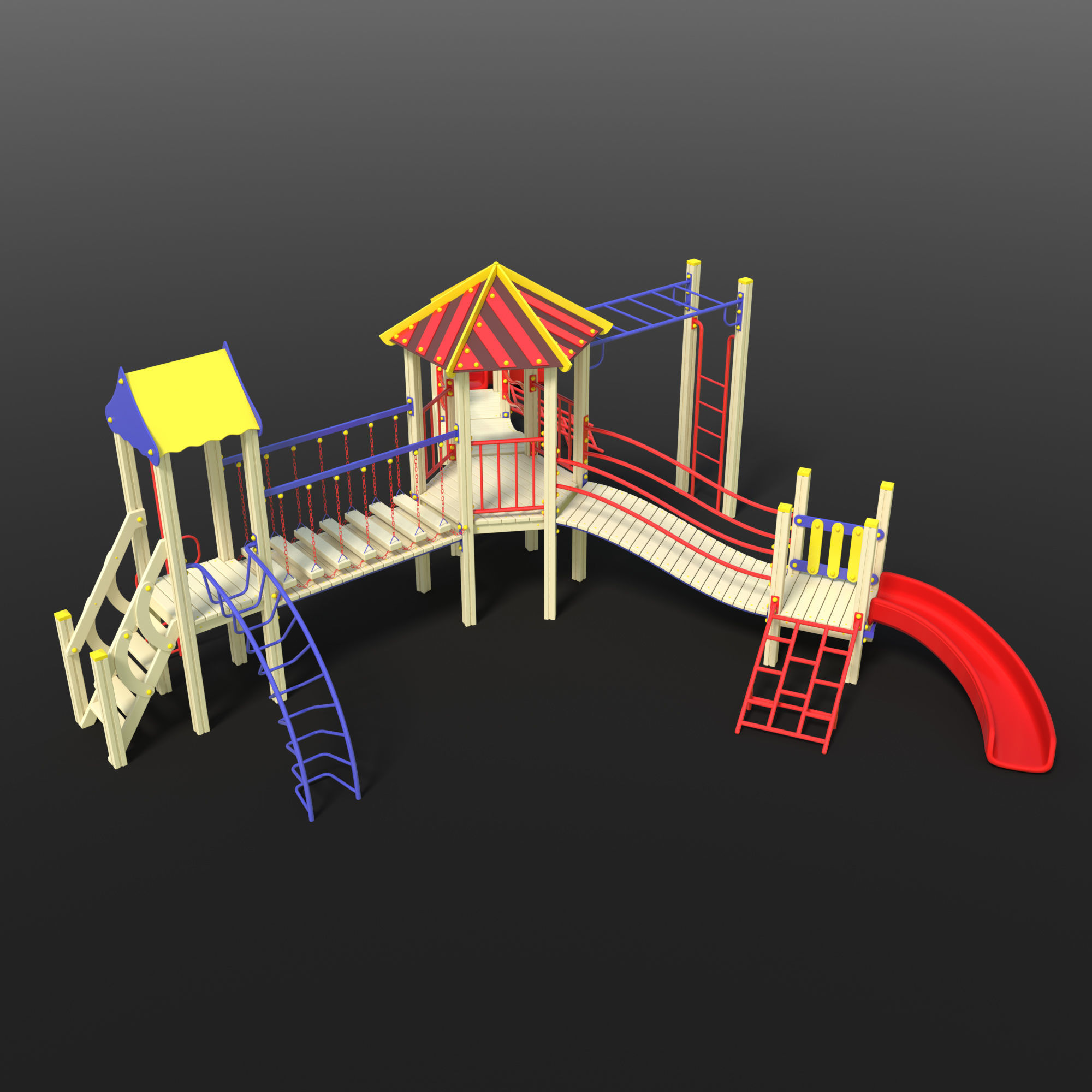 Playground Complex 3D model_2