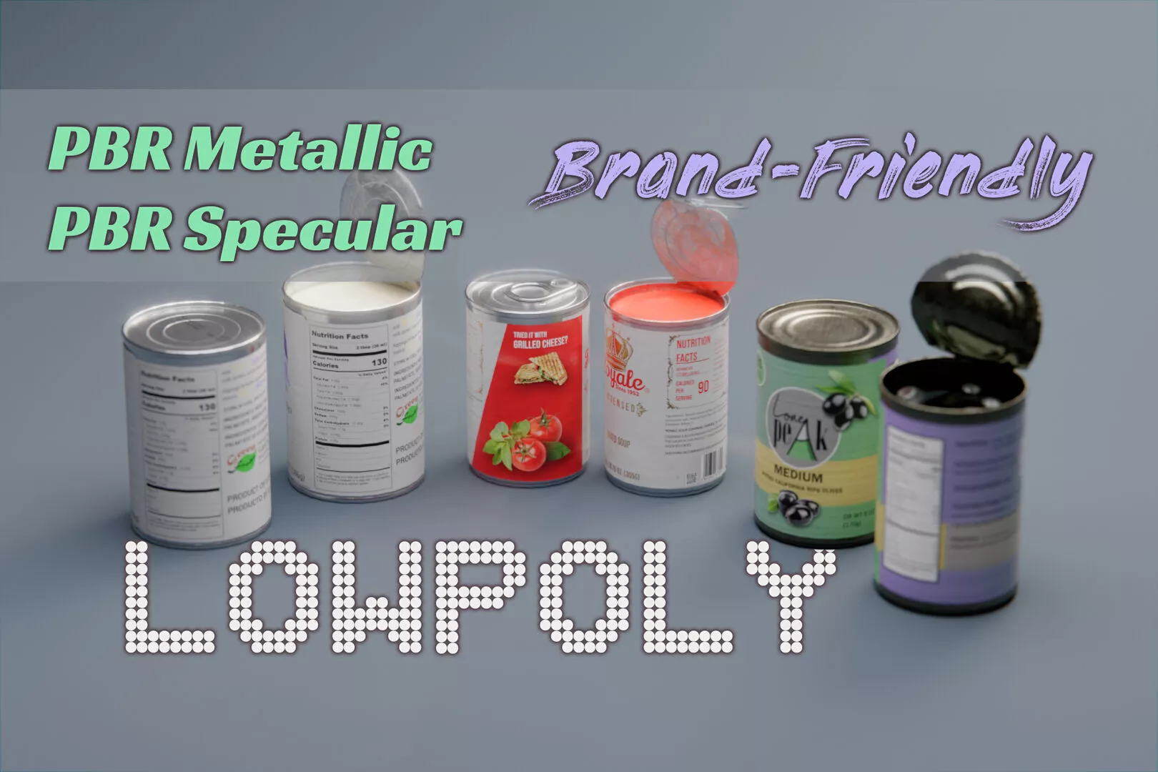 Canned Food - A Low-poly 3D model