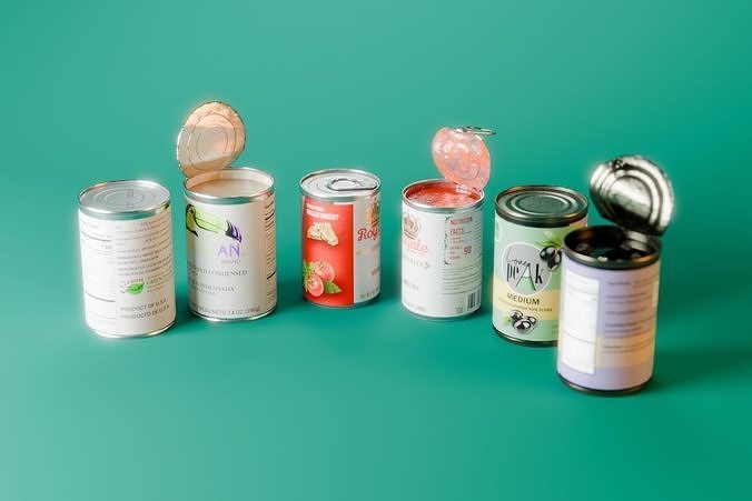 Canned Food - A Low-poly 3D model