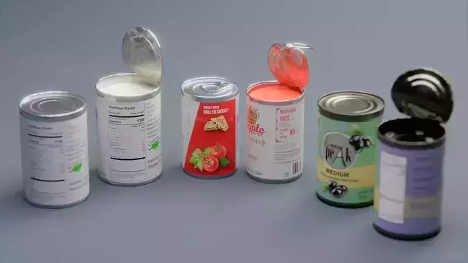 Canned Food - A Low-poly 3D model 3