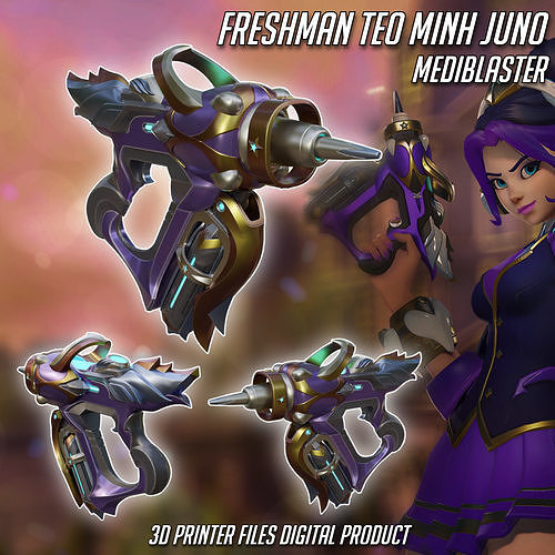 Teo Minh Juno Cosplay Mediblaster OverWatch 2 3D print model