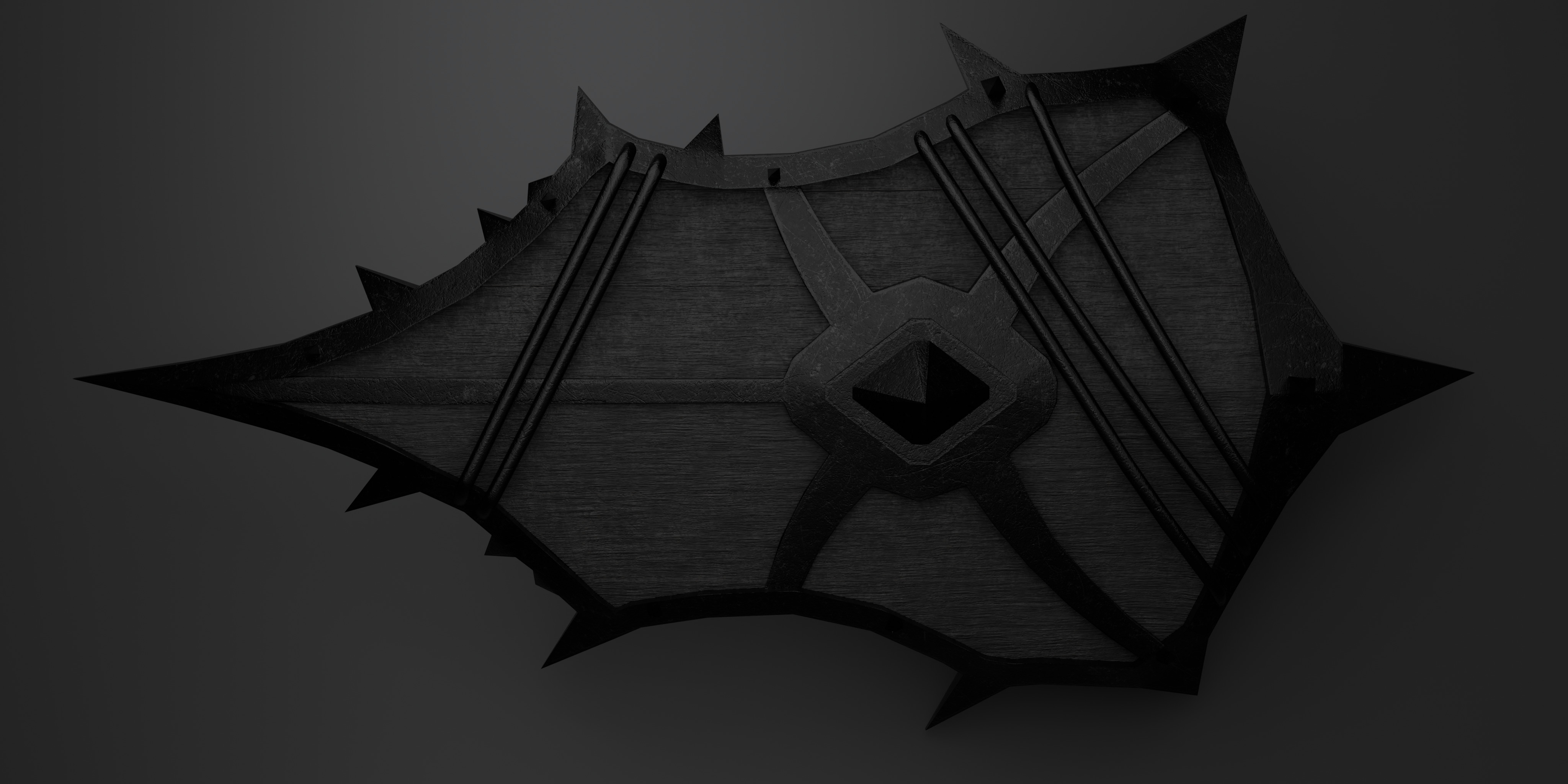 Shield with 4 different textures Low-poly 3D model_18