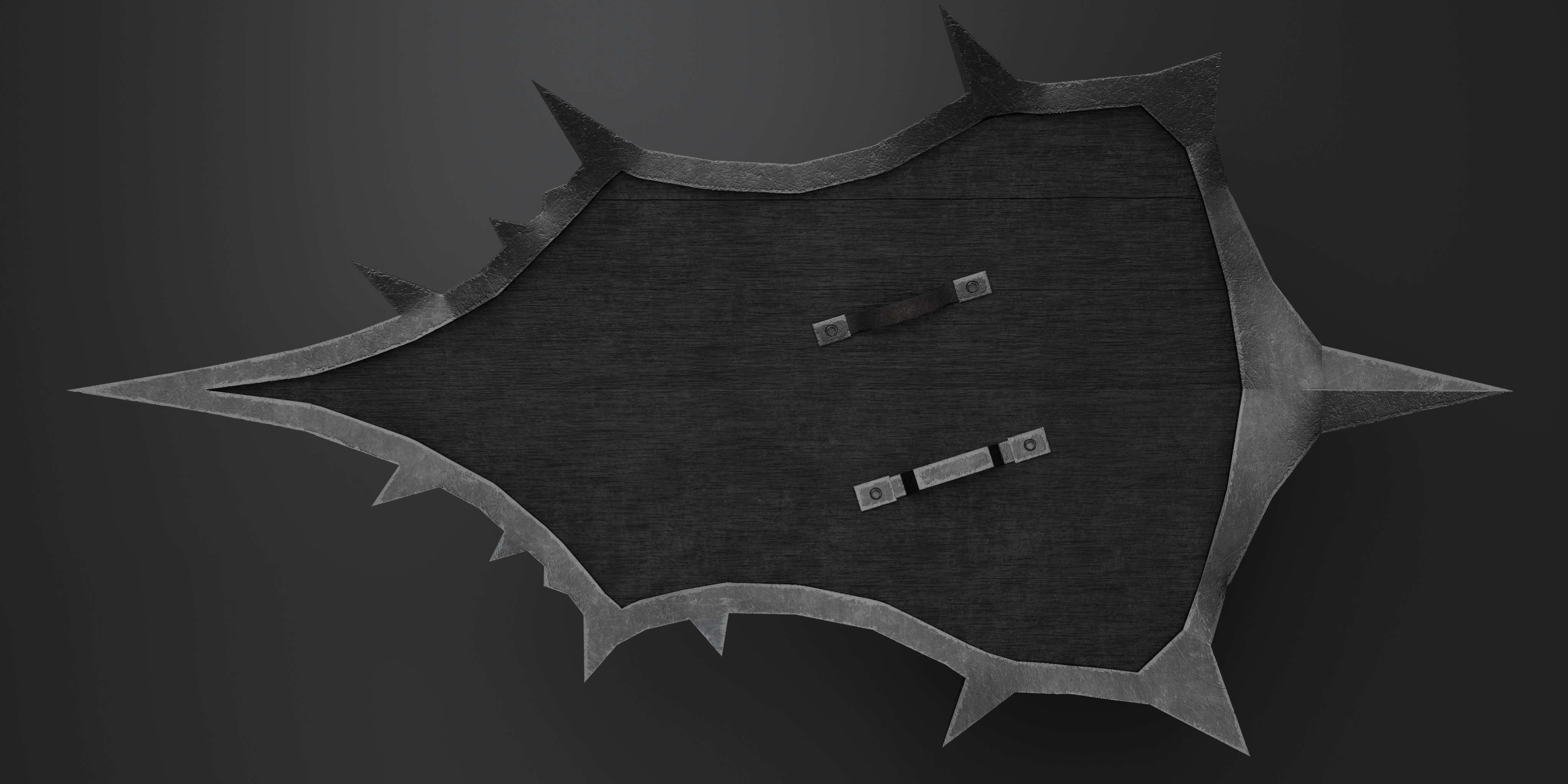 Shield with 4 different textures Low-poly 3D model_24