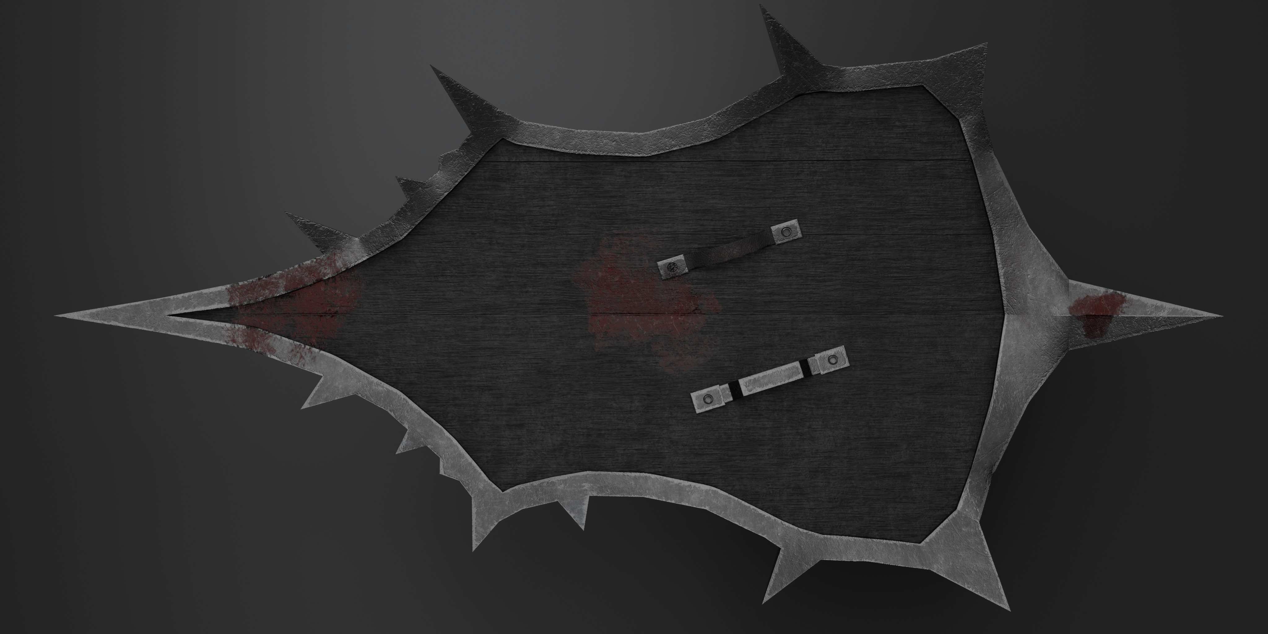 Shield with 4 different textures Low-poly 3D model_25
