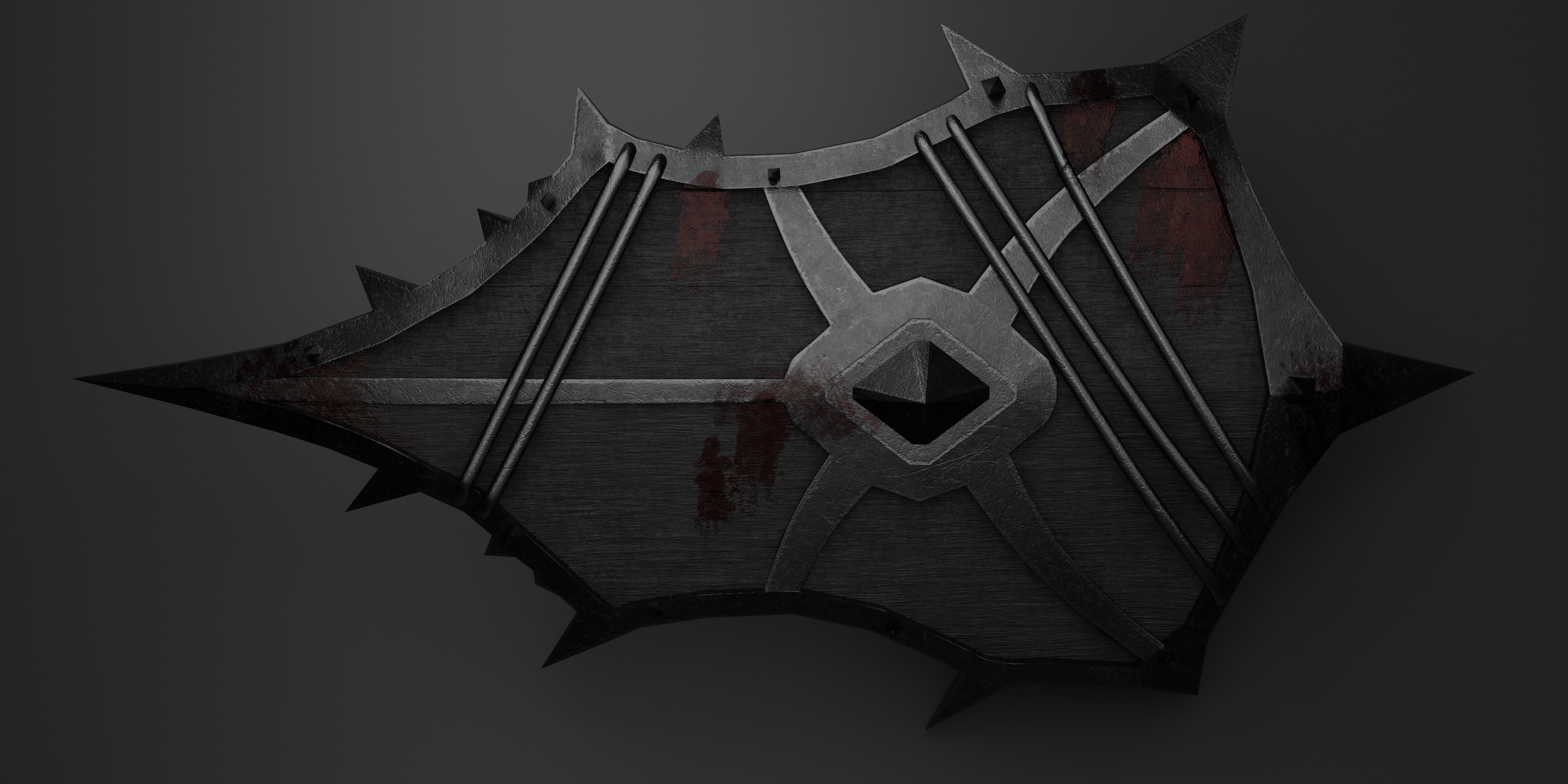Shield with 4 different textures Low-poly 3D model_21