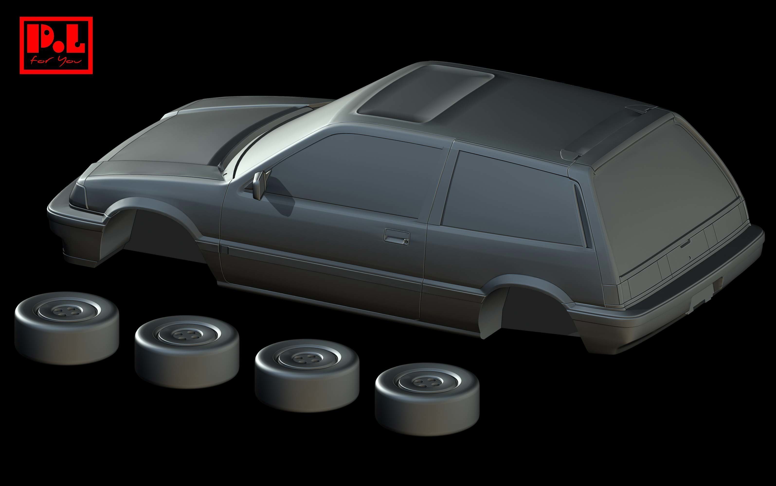 Honda Civic 3rd Gen Si EA-T 1984-1987 3D print model_2