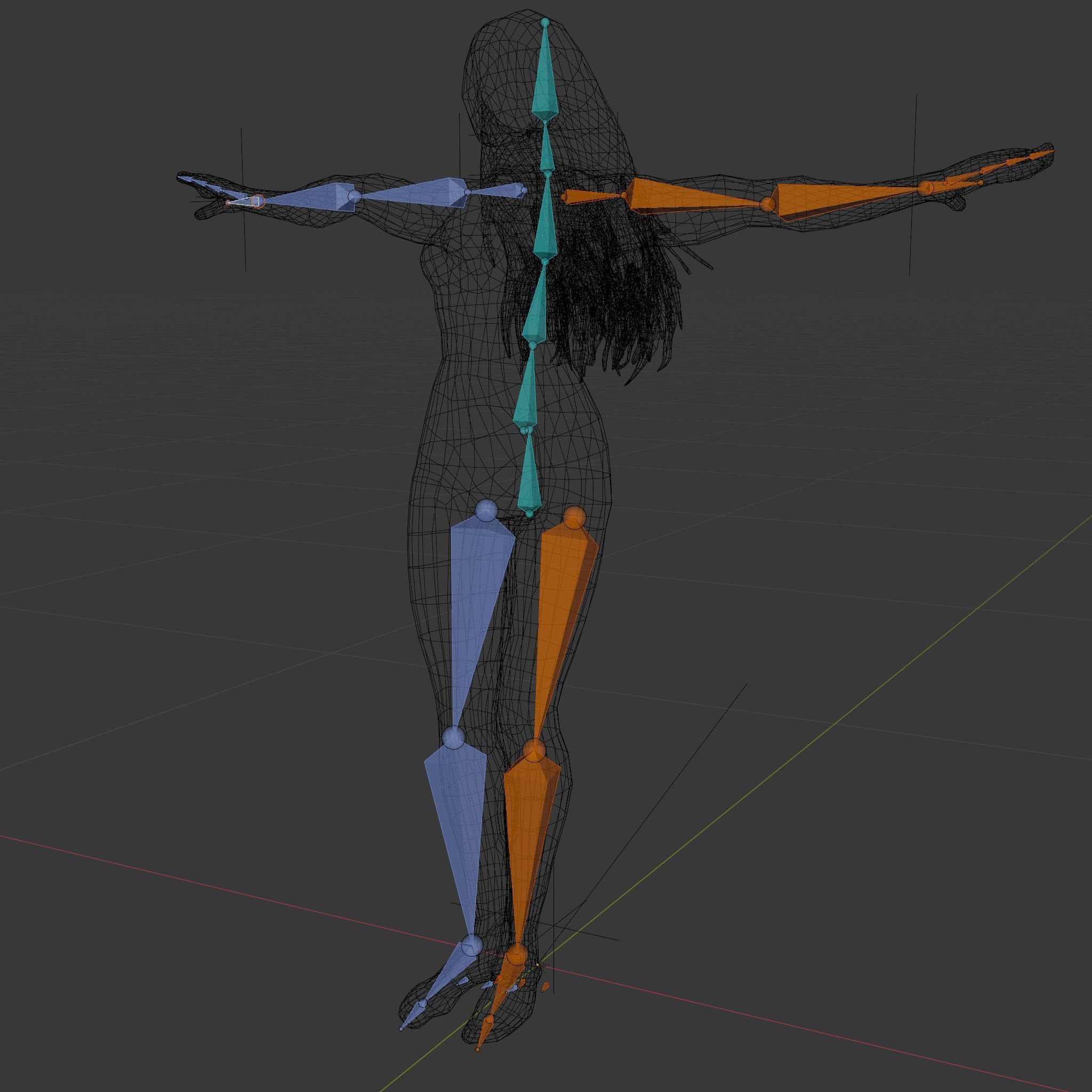 Futuristic Silver Bodysuit Woman Rigged and Animated D Chara... Low-poly 3D model_6