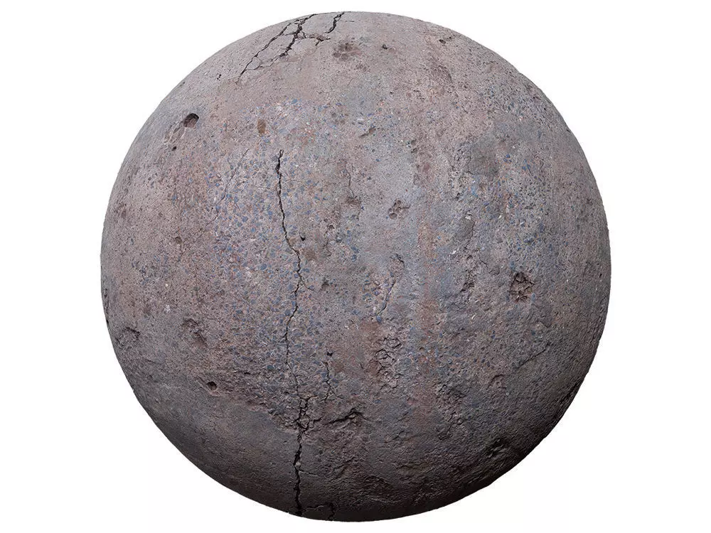 Damaged Concrete Floor PBR Texture_0