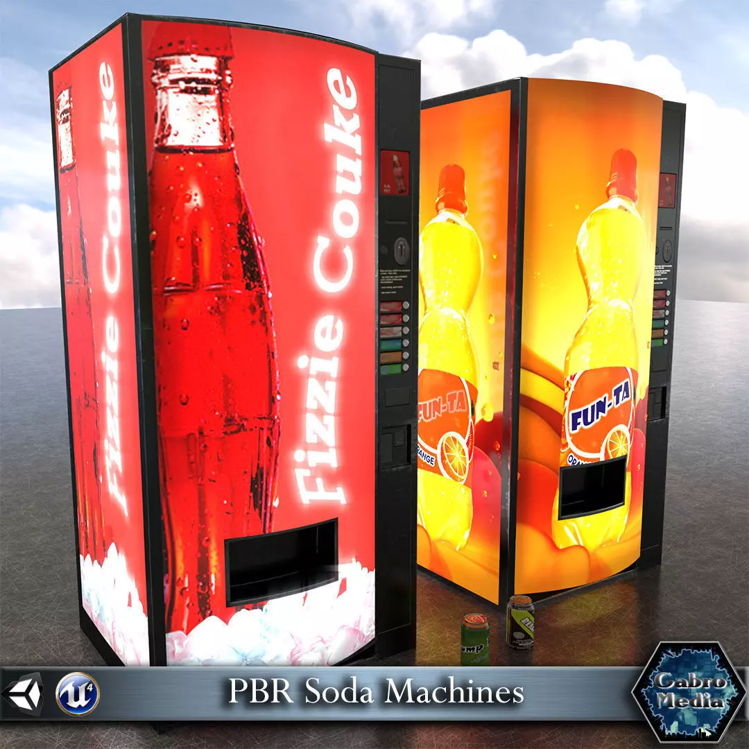 PBR Soda Vending Machines Low-poly 3D model_0