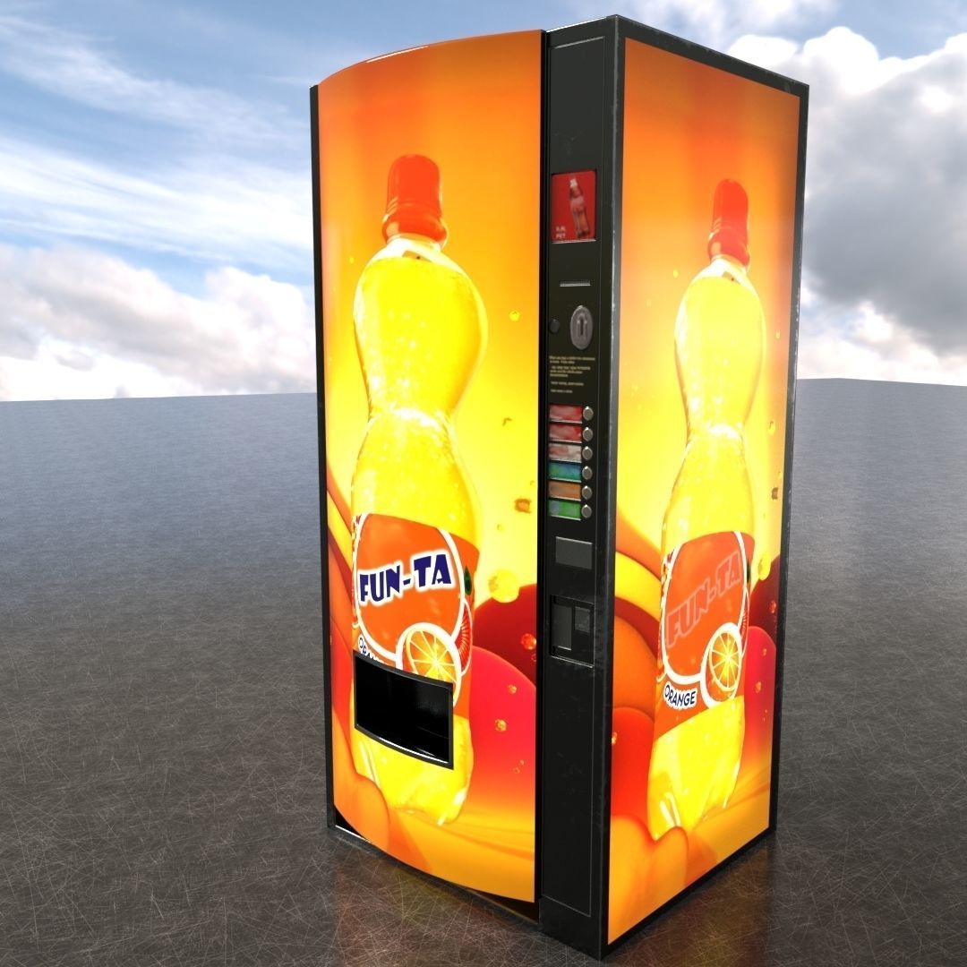 PBR Soda Vending Machines Low-poly 3D model_4