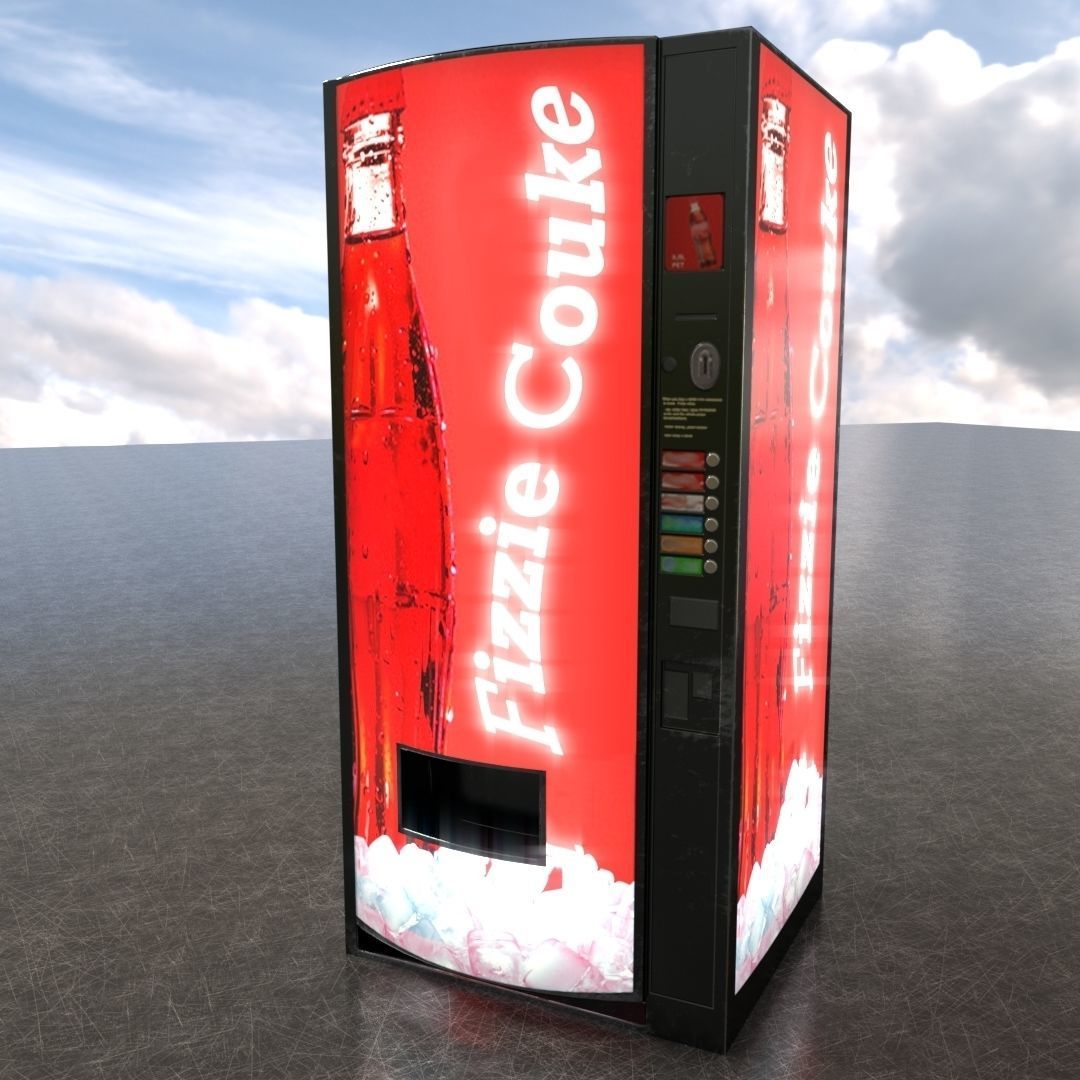 PBR Soda Vending Machines Low-poly 3D model_2