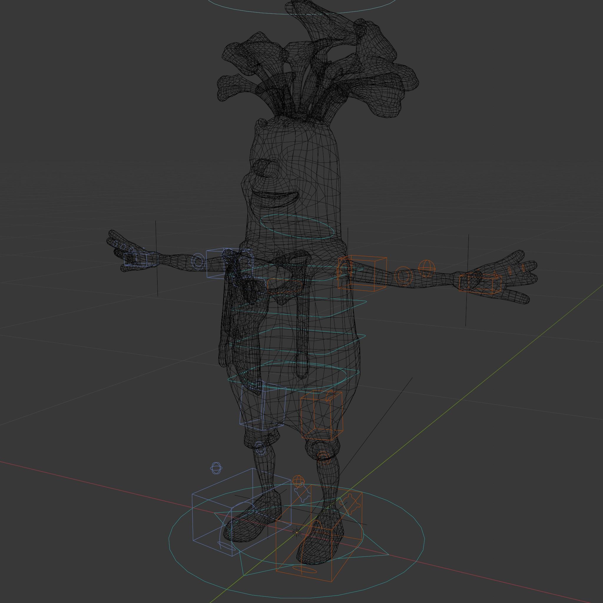 Animated Radish Character with Polka Dot Scarf Rigged and Ani... Low-poly 3D model_5