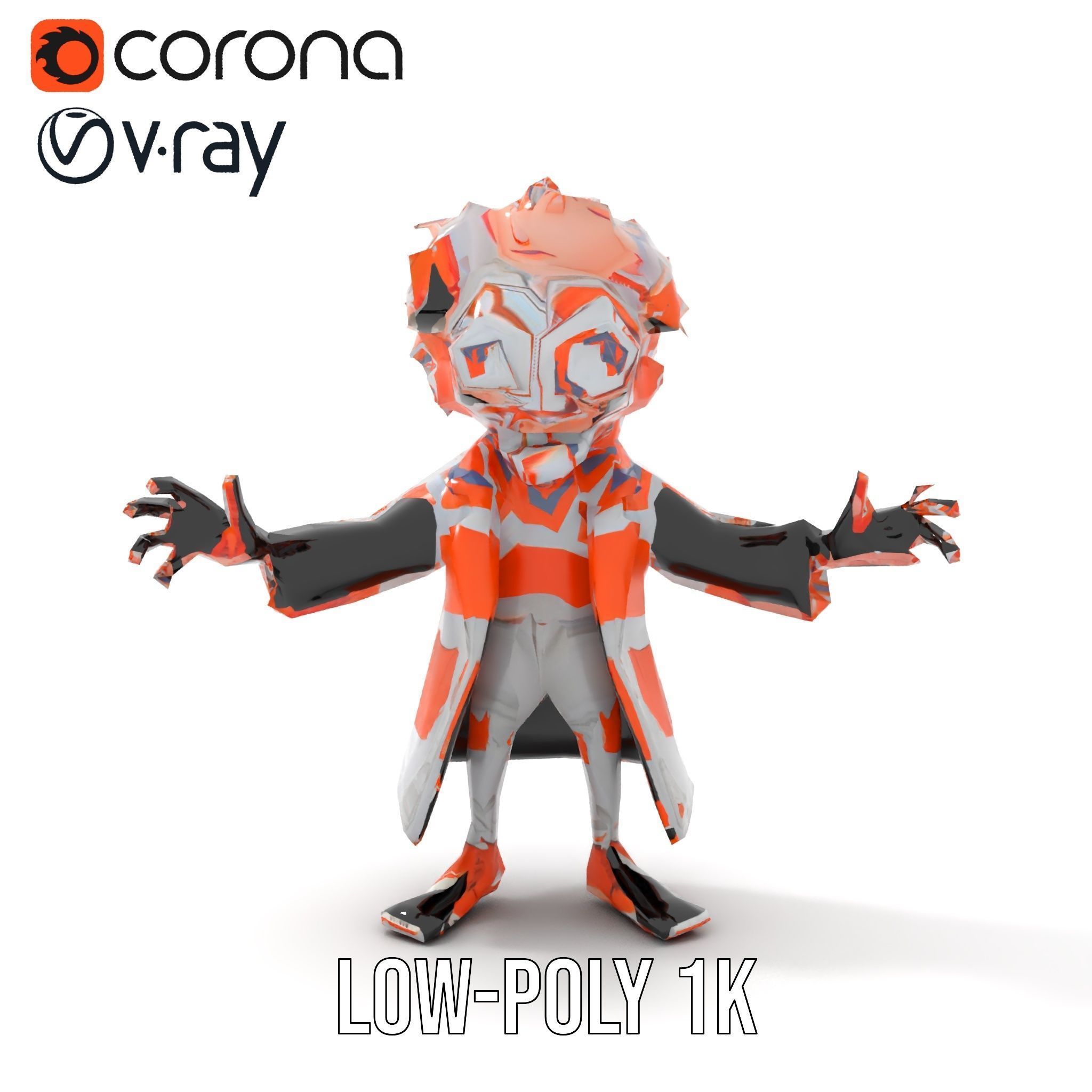 Urban Explorer Rigged and Animated D Character Model Low-poly 3D model_21