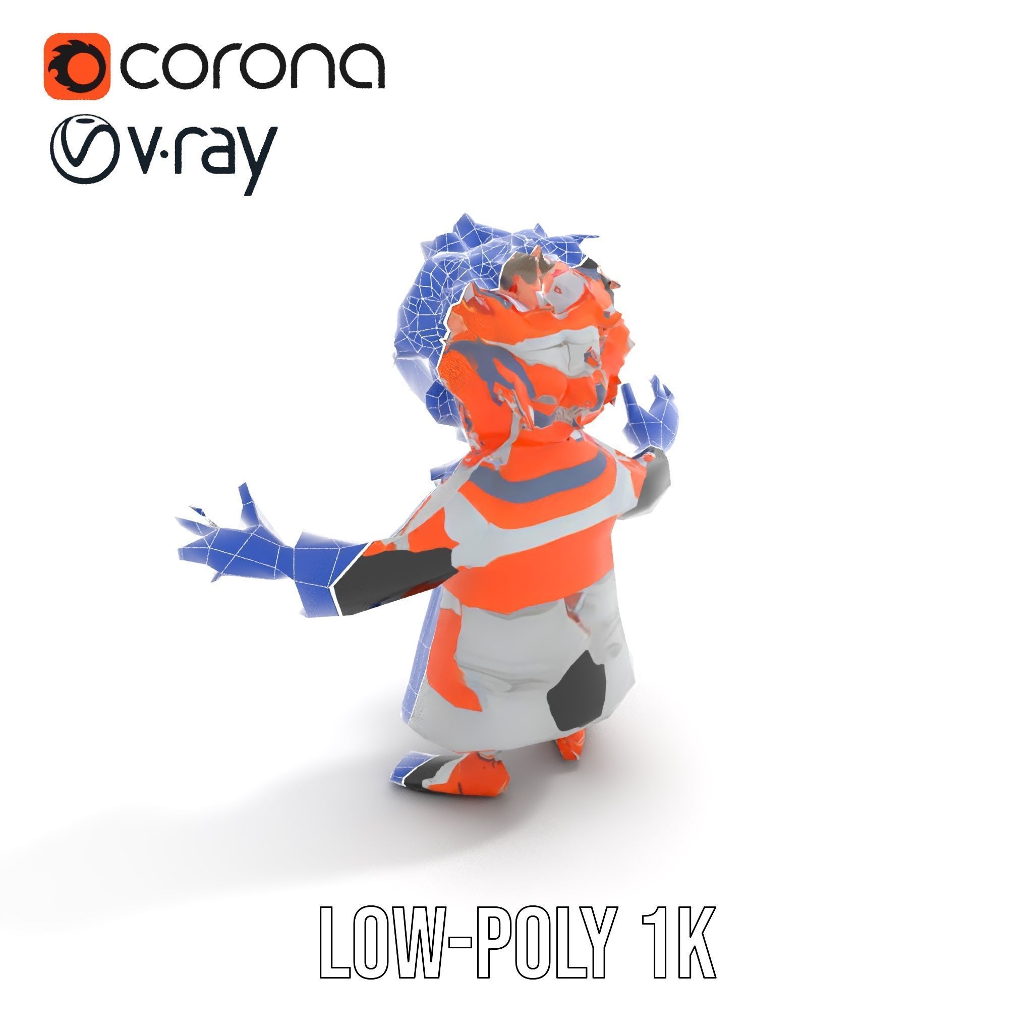 Urban Explorer Rigged and Animated D Character Model Low-poly 3D model_10