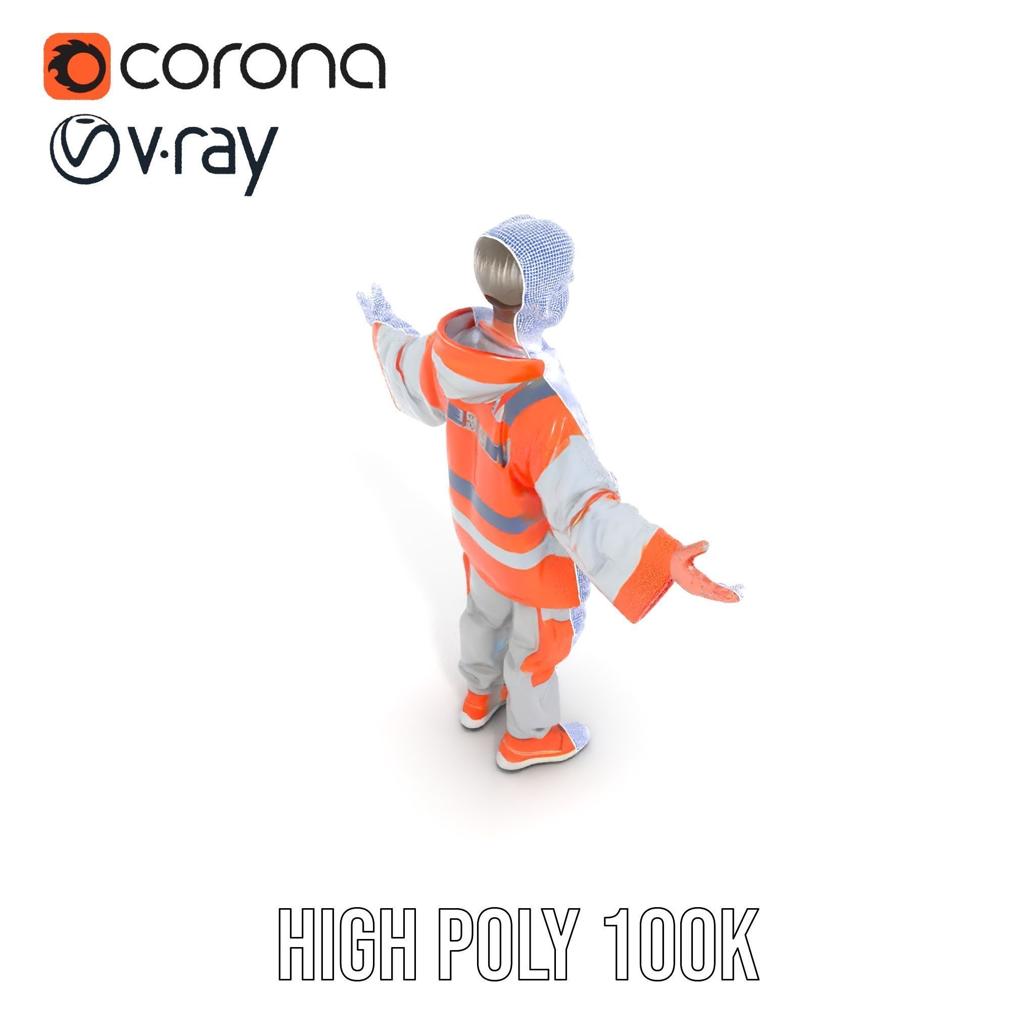 Urban Explorer Rigged and Animated D Character Model Low-poly 3D model_22