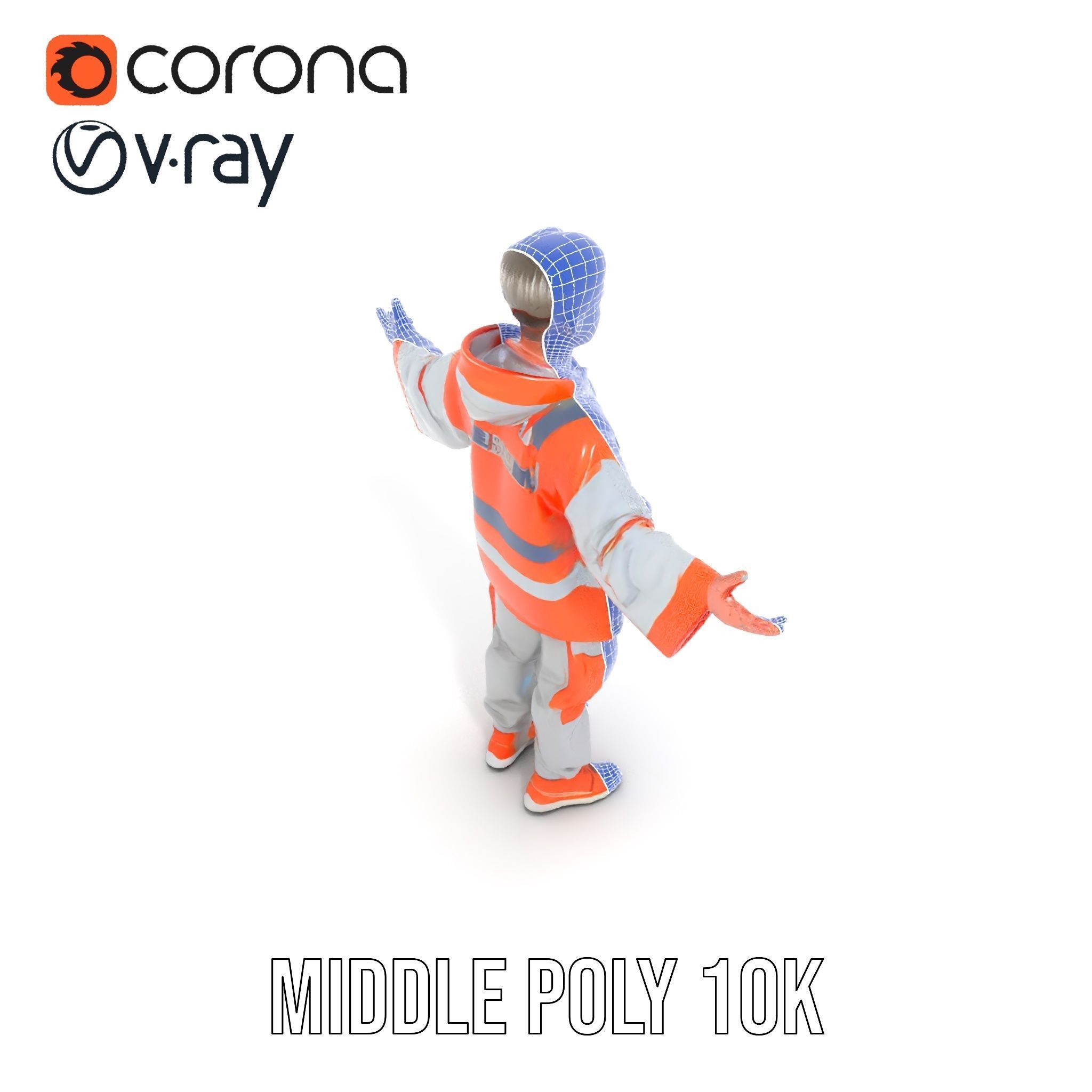 Urban Explorer Rigged and Animated D Character Model Low-poly 3D model_34