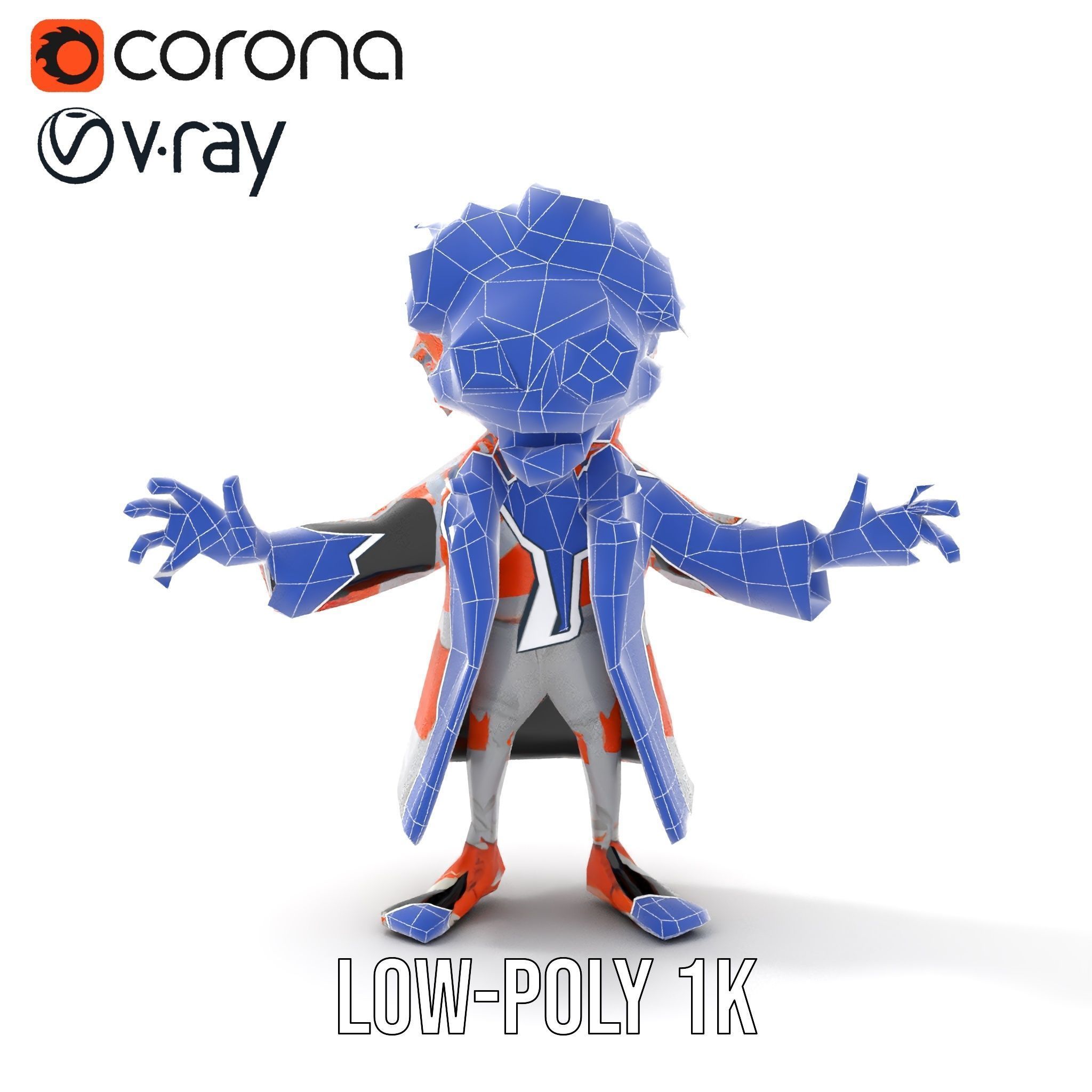 Urban Explorer Rigged and Animated D Character Model Low-poly 3D model_16