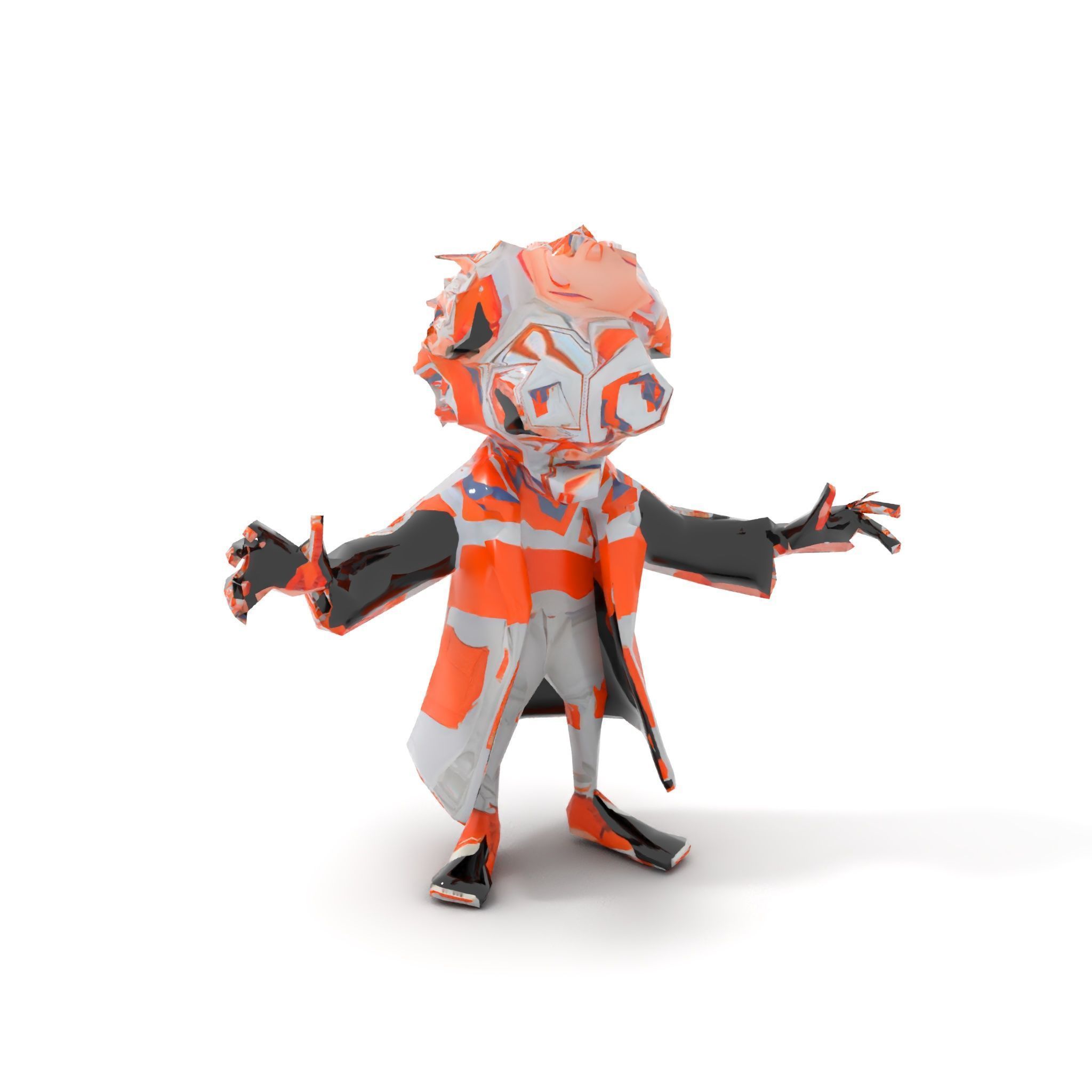 Urban Explorer Rigged and Animated D Character Model Low-poly 3D model_7