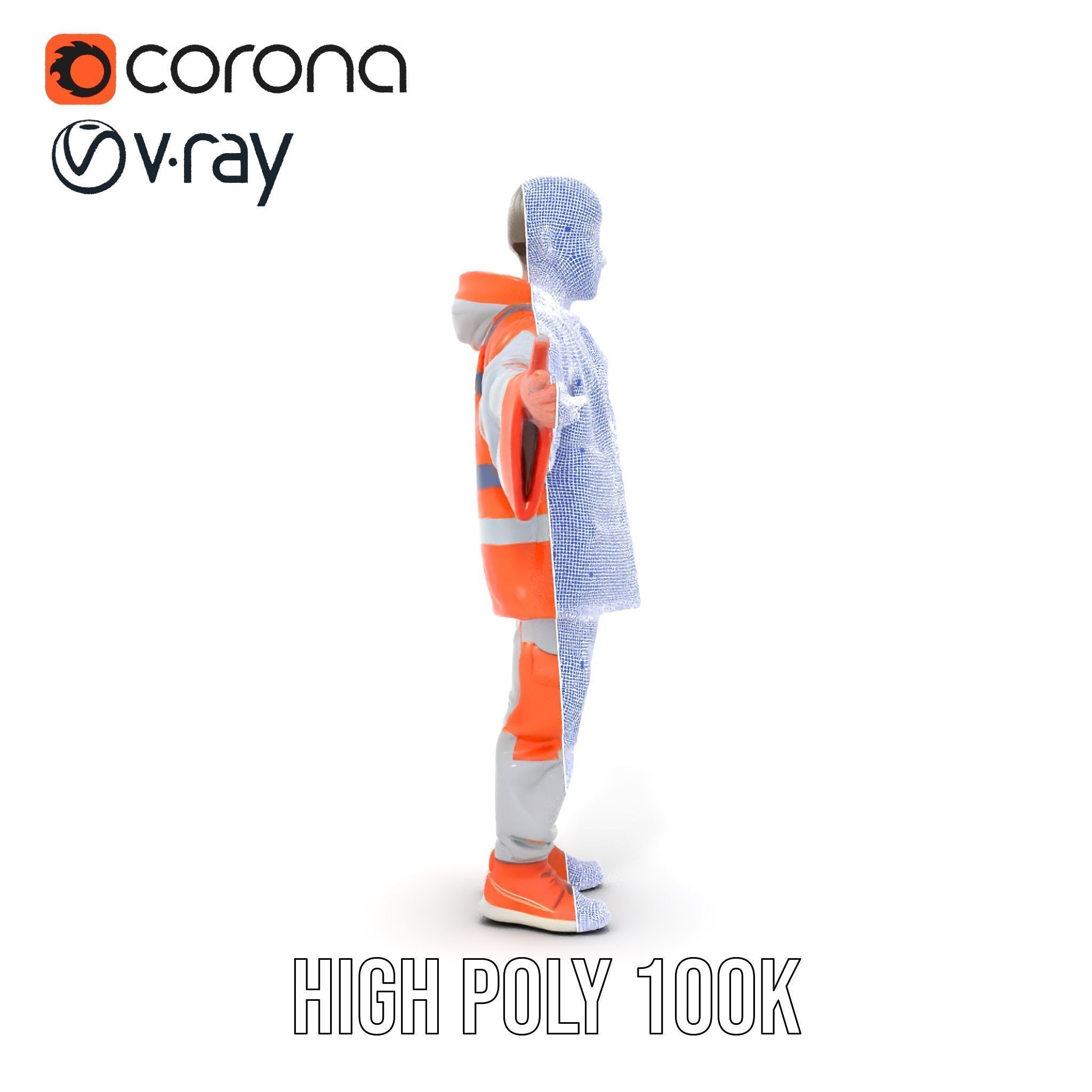 Urban Explorer Rigged and Animated D Character Model Low-poly 3D model_36