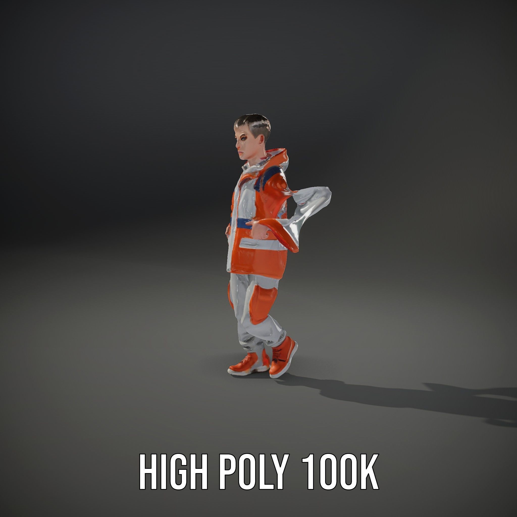 Urban Explorer Rigged and Animated D Character Model Low-poly 3D model_33