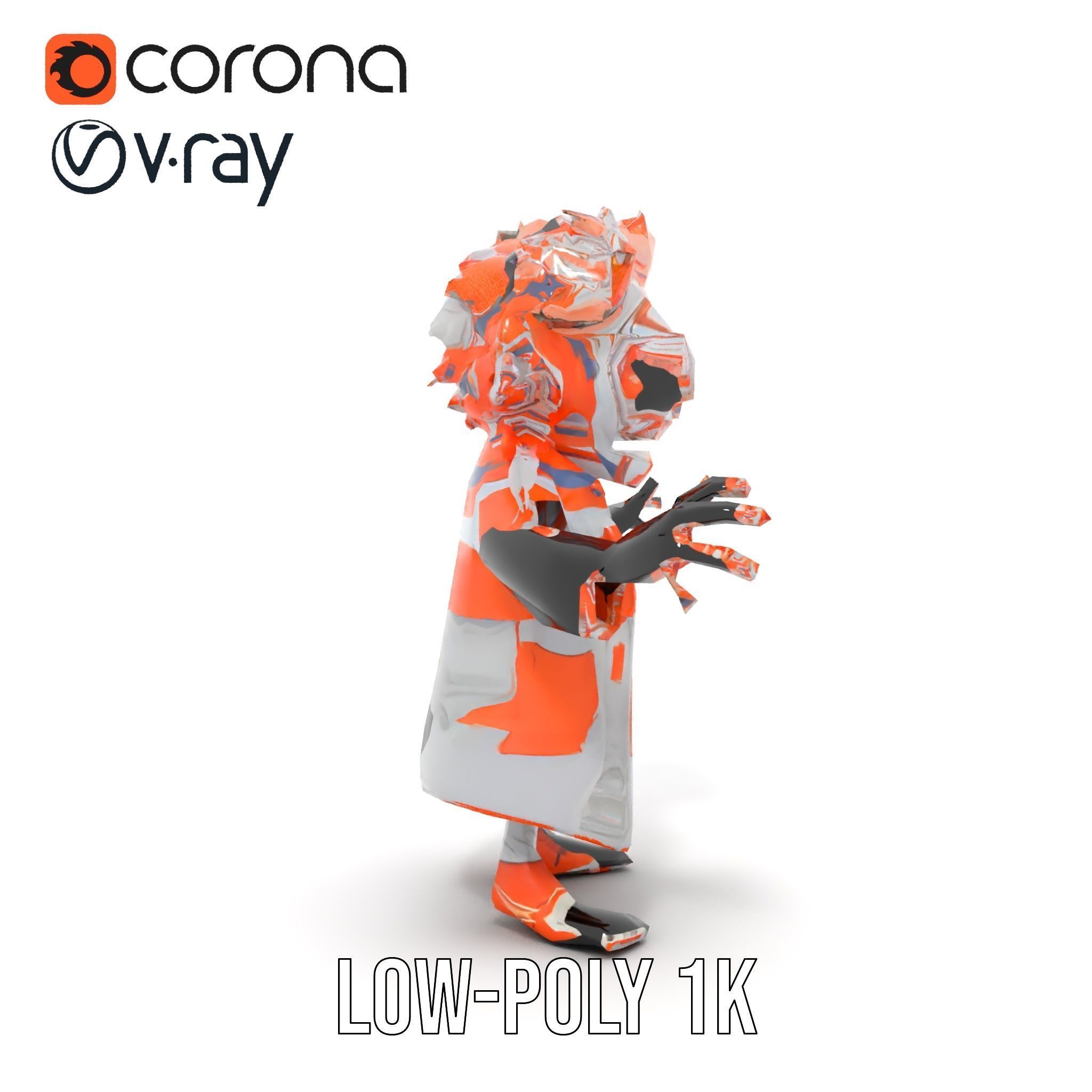 Urban Explorer Rigged and Animated D Character Model Low-poly 3D model_8