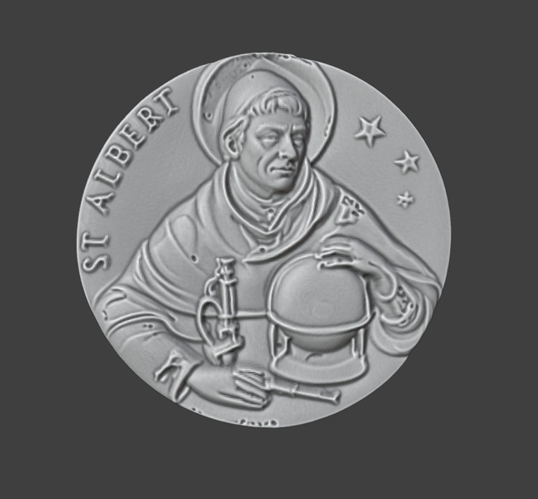 3D Printed Coin  St Albert Relief 3D print model_1