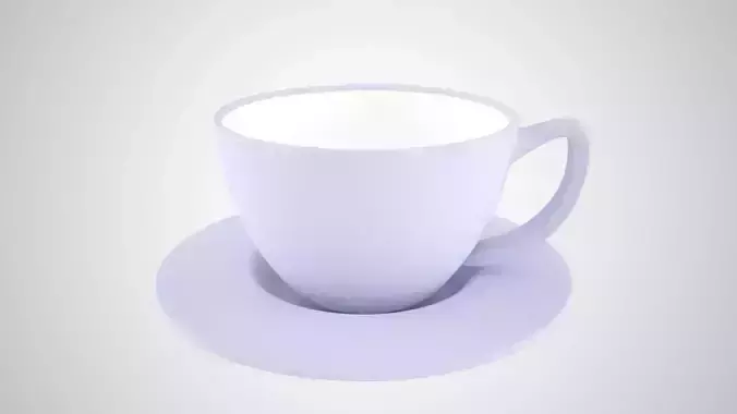 Coffee Cup Saucer Lavender Color