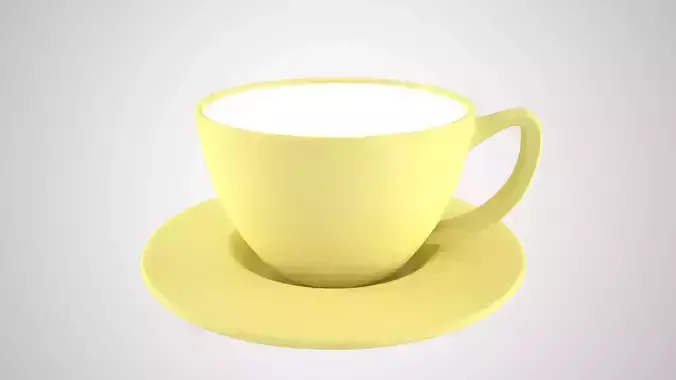 Coffee Cup Saucer Khaki color