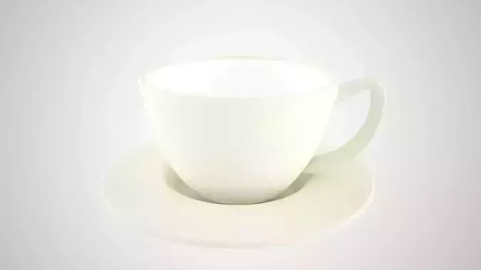 Coffee Cup Saucer Ivory Color