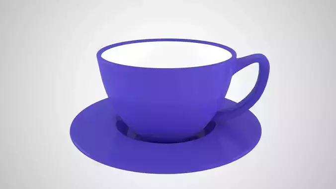 Coffee Cup Saucer Iris Color