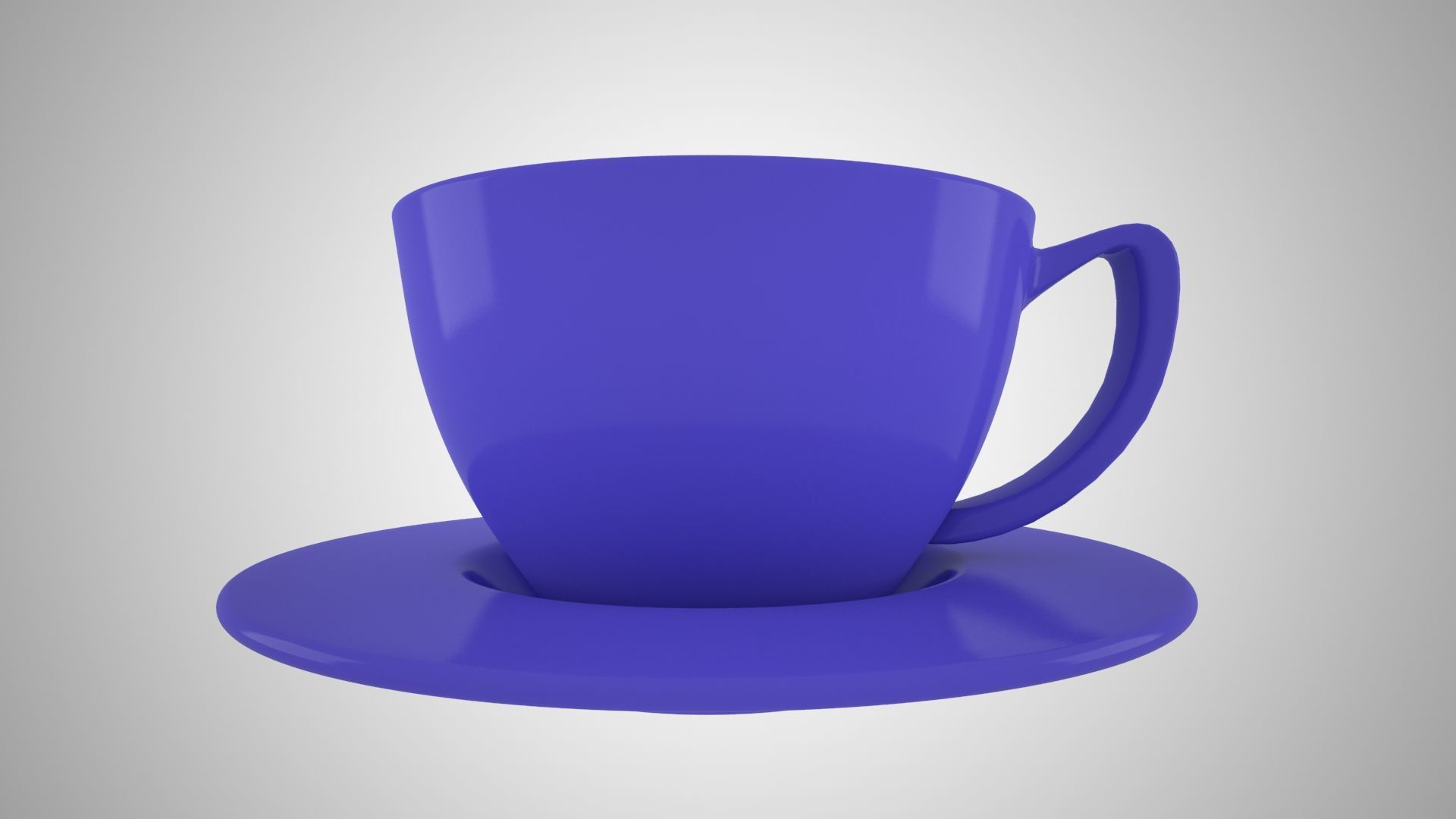 Coffee Cup Saucer Iris Color 3D model_4