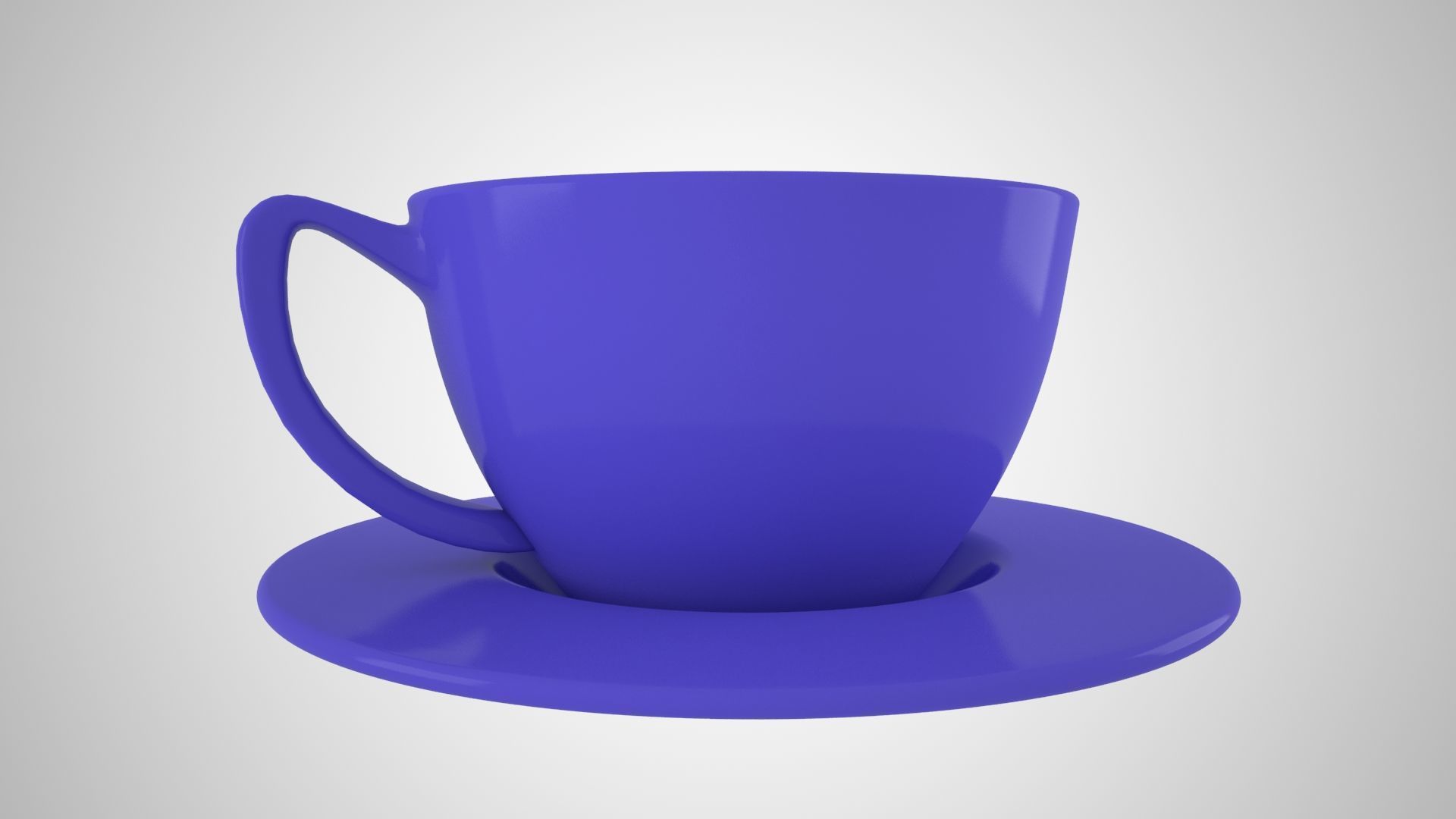 Coffee Cup Saucer Iris Color 3D model_1