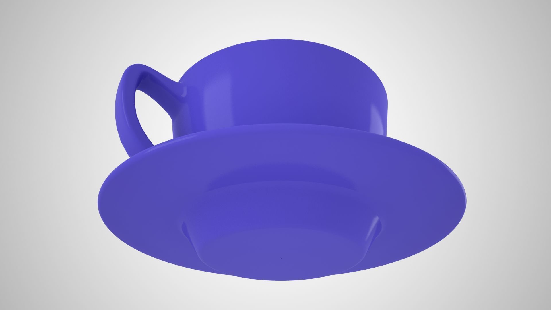 Coffee Cup Saucer Iris Color 3D model_2