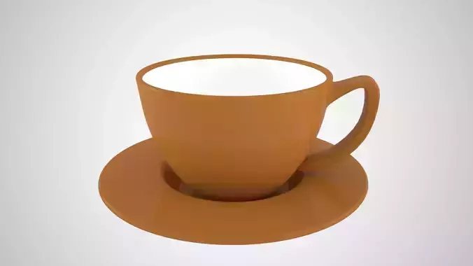 Coffee Cup Saucer Copper Color