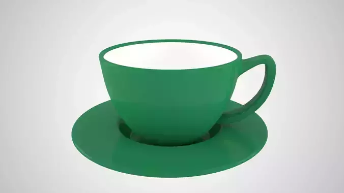 Coffee Cup Saucer  Sea Green Color