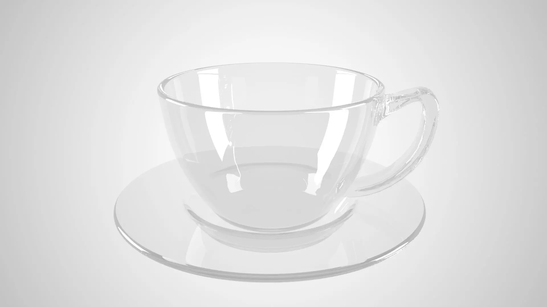 Clear Glass Coffee Cup 3D model