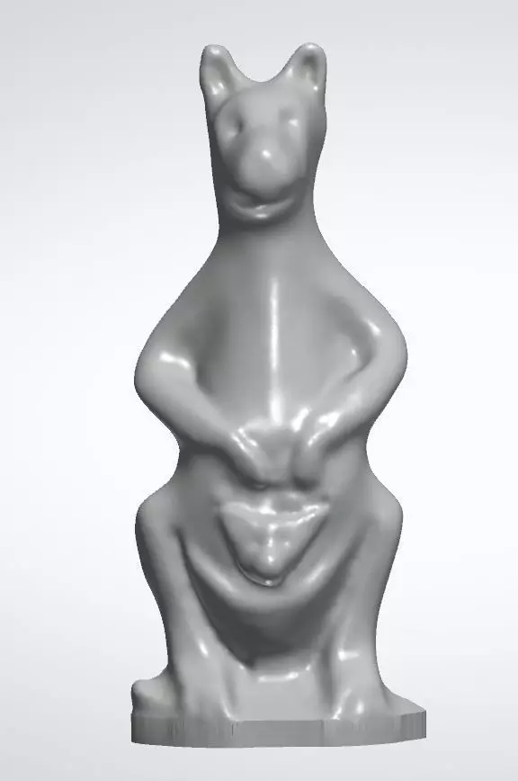 Kangaroo sculpture of Free 3D model_0