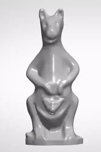 Kangaroo sculpture of Free 3D model