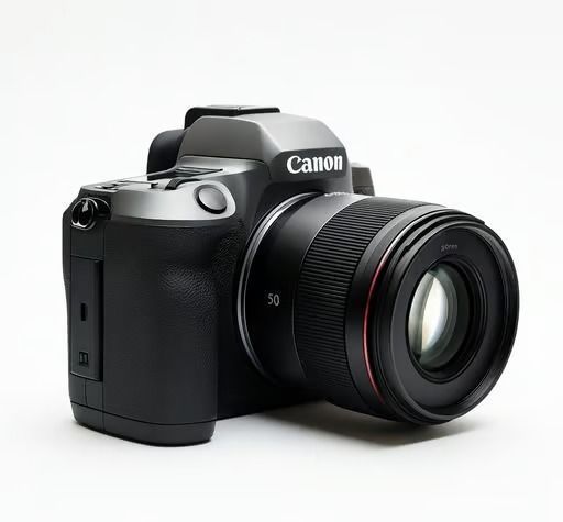 Professional DSLR Camera Low-poly 3D model_1