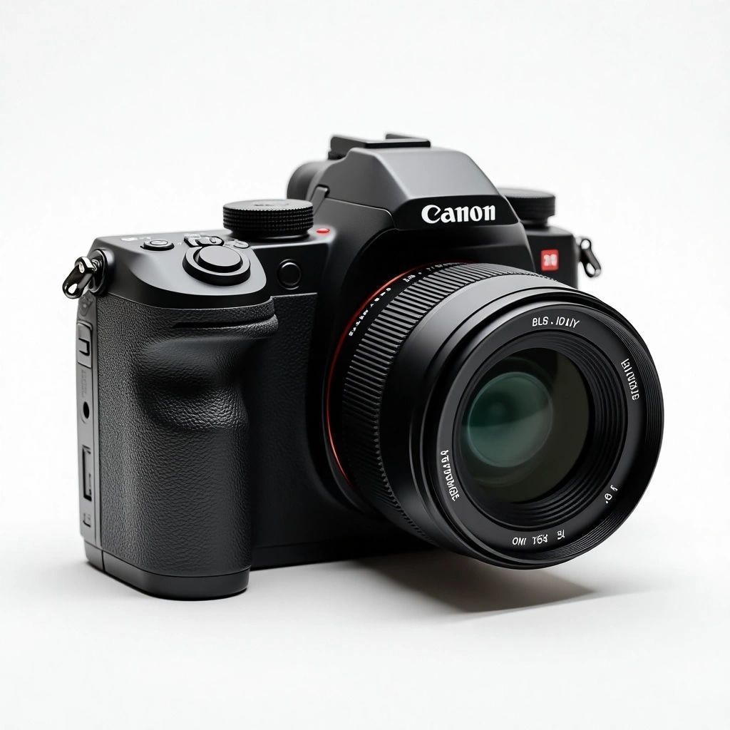 Professional DSLR Camera Low-poly 3D model_2