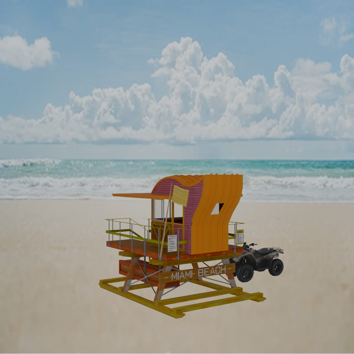 Lifeguard Tower 3D model_1