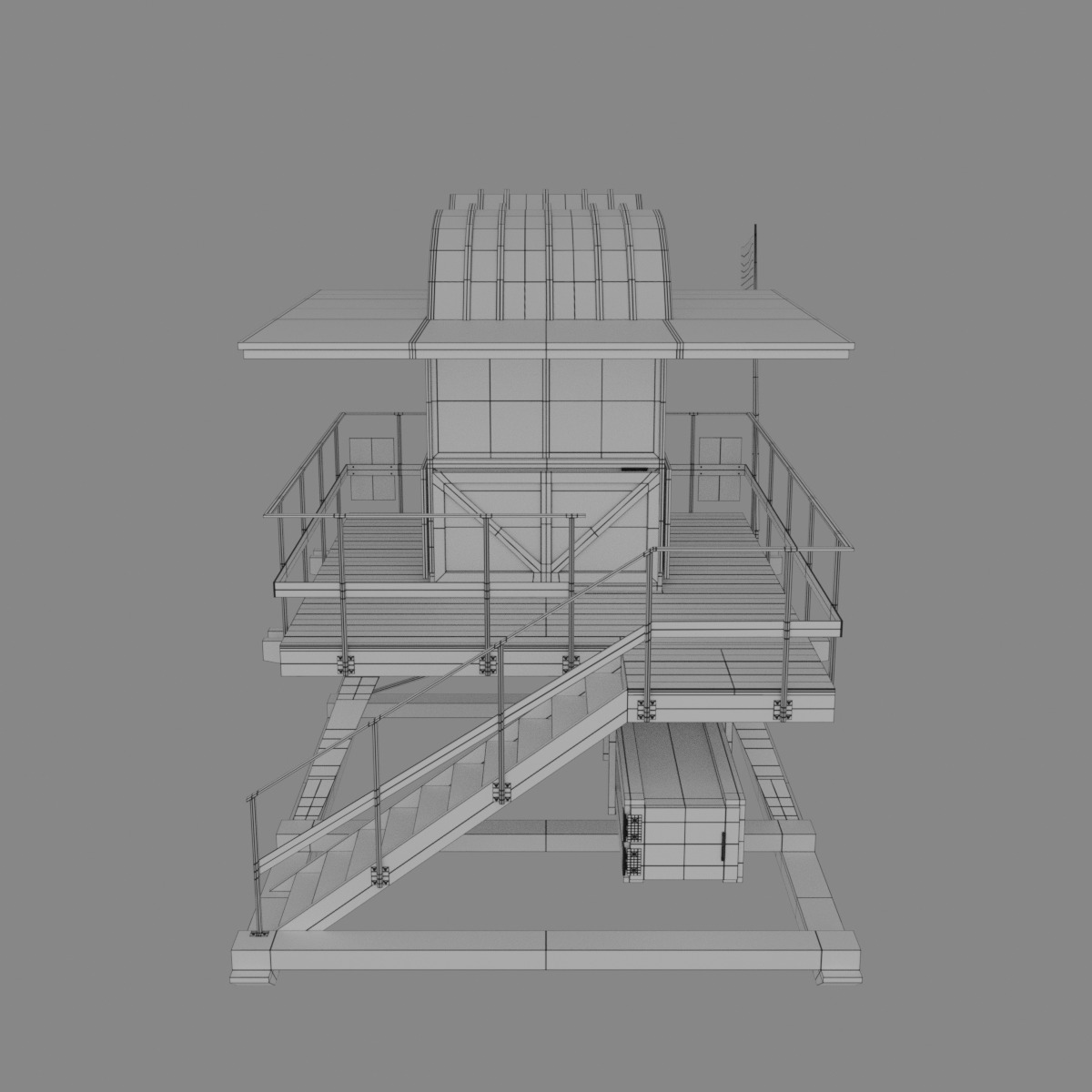 Lifeguard Tower 3D model_8