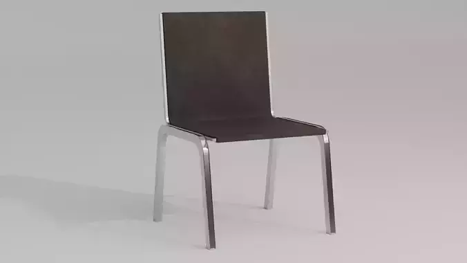 Modern Leather Chair 3D Model Sleek Minimalist Design